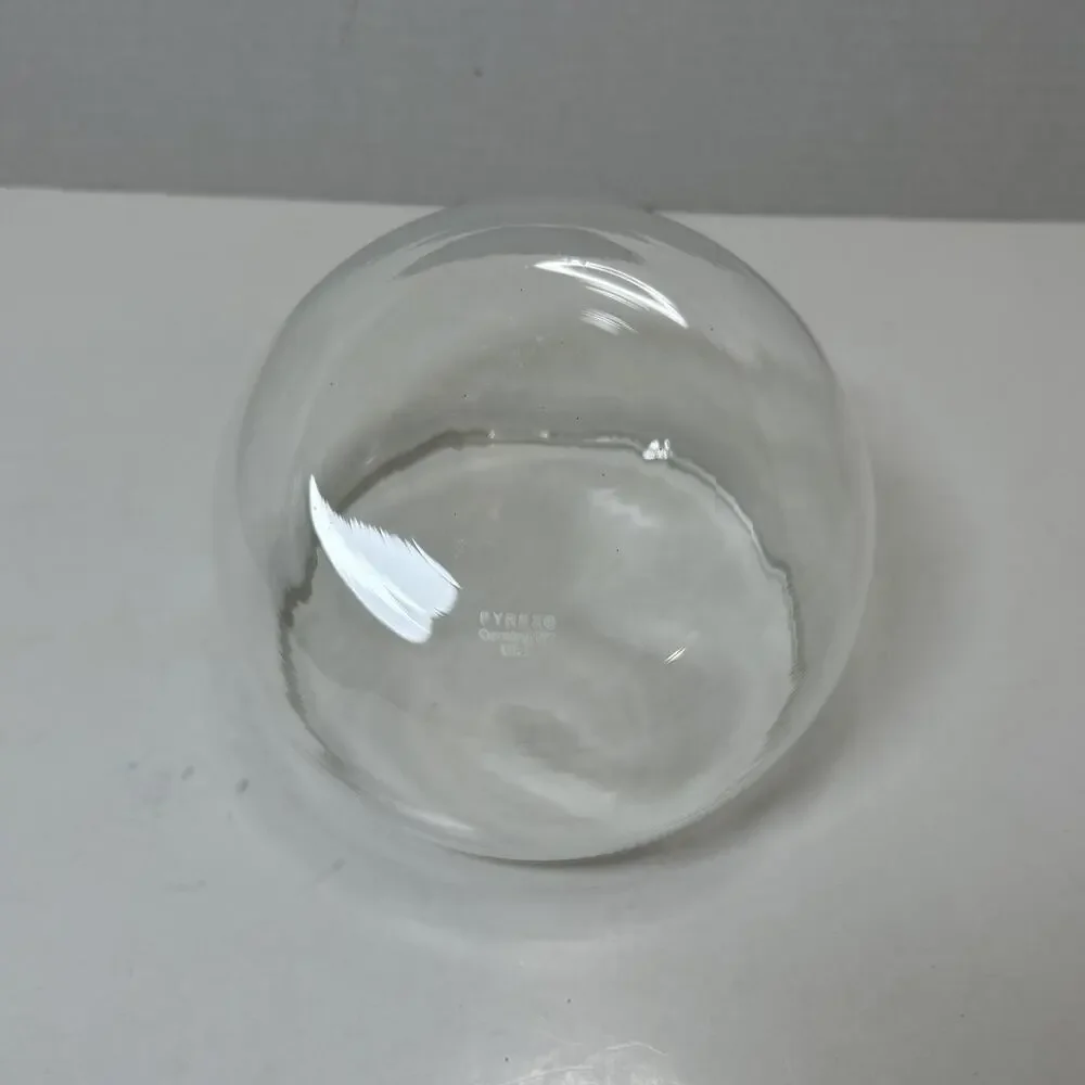Vtg Pyrex Slant Clear Glass 6” Terrarium Bowl, Candy Dish, Corning NY 1950’s-70s
